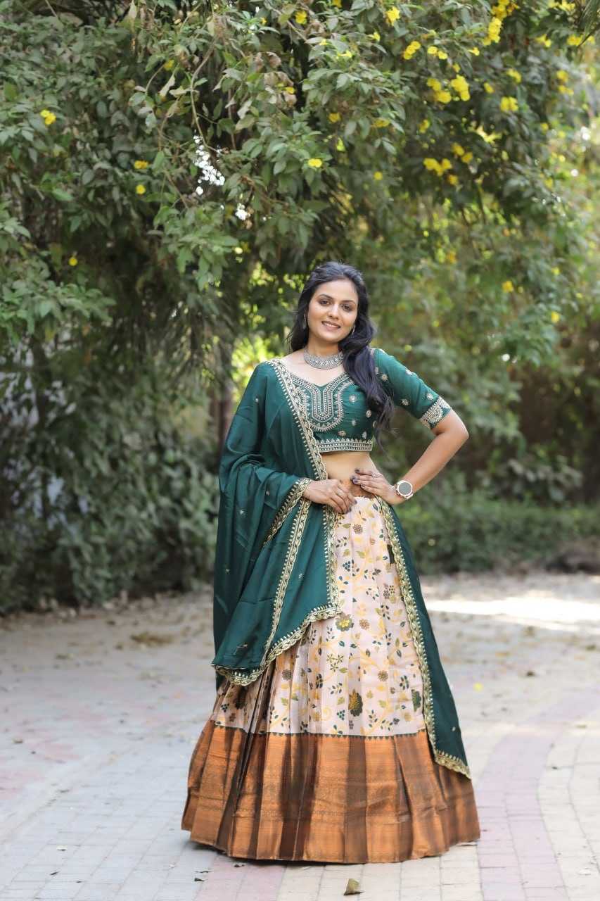 YNF KANJIVARAM SILK RPVR LEHENGAS WHOLESALE LEHENGAS MANUFACTURER     